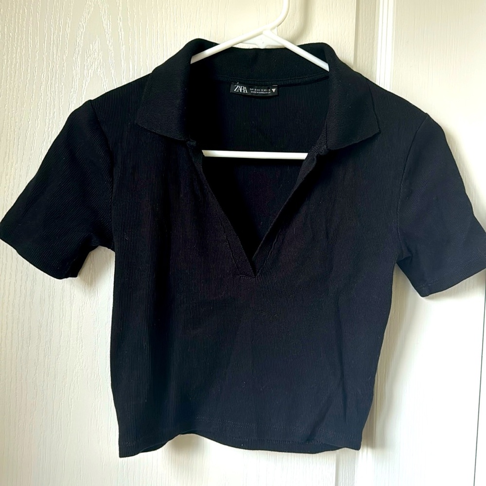 Zara black tee shirt S
